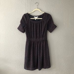 BCBGeneration Heart Pattern Mini Dress - Size 4 - Navy w/ Tiny Heart Print